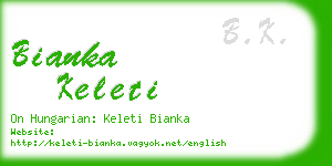 bianka keleti business card